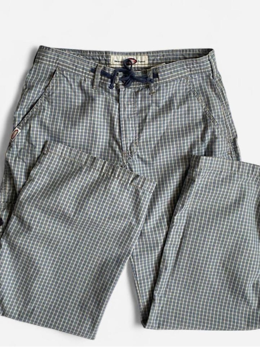 Vintage Y2K blue plaid cargo pants